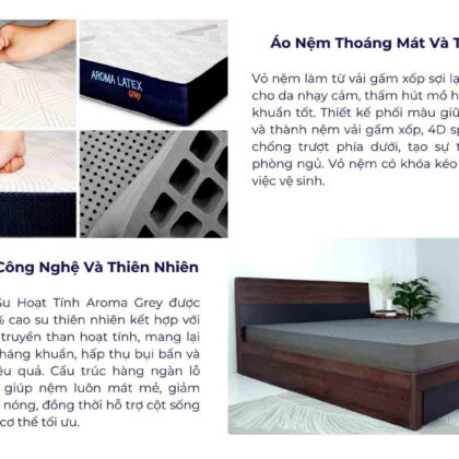 Nệm cao su Aroma Grey