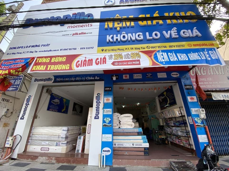 Cửa hàng đại lý nệm giá rẻ tại Vũng Tàu