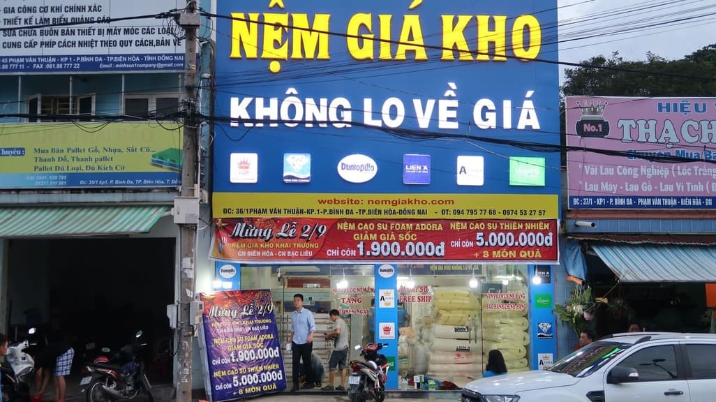 Nệm bông ép chính hãng tại Biên Hòa