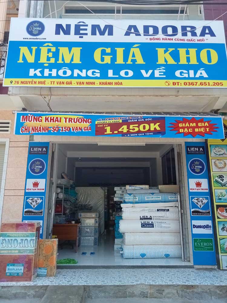 Cửa hàng nệm giá rẻ tại Vạn Ninh Khánh Hòa