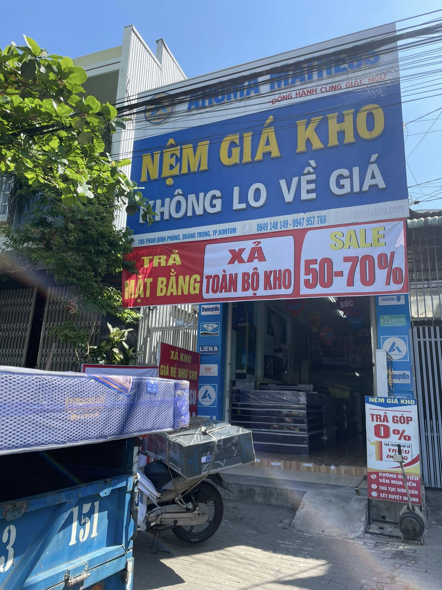Cửa hàng nệm giá rẻ tại Kon Tum