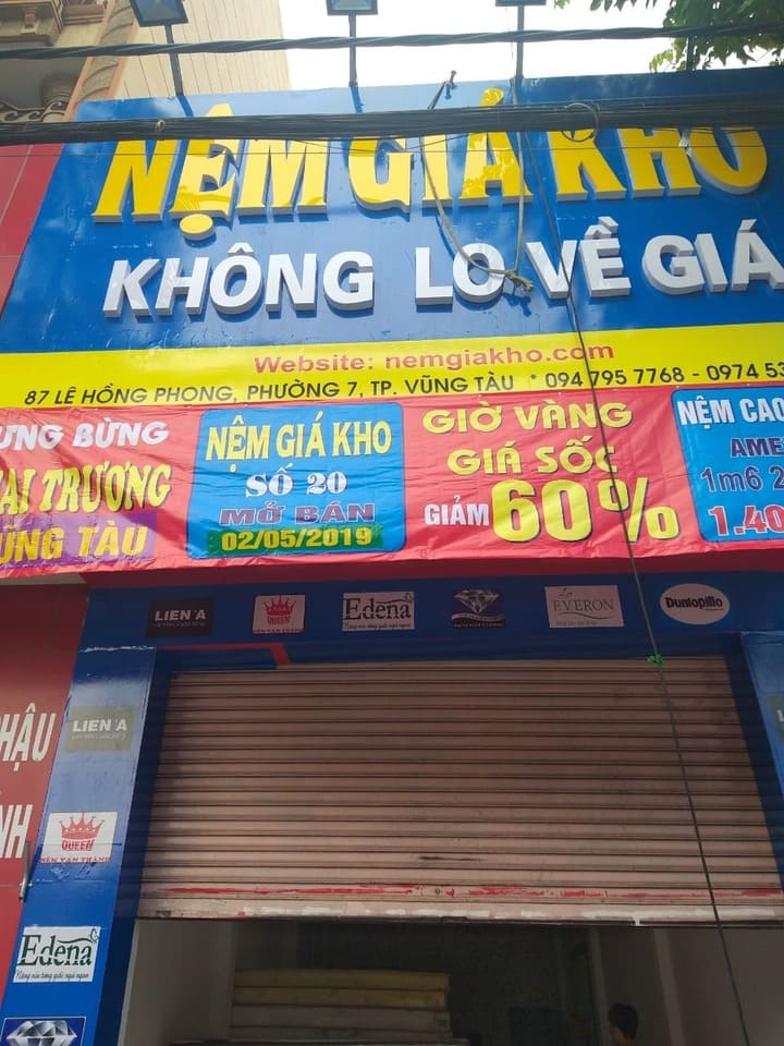 Cửa hàng bán nệm lò xo Vạn Thành ở Vũng Tàu