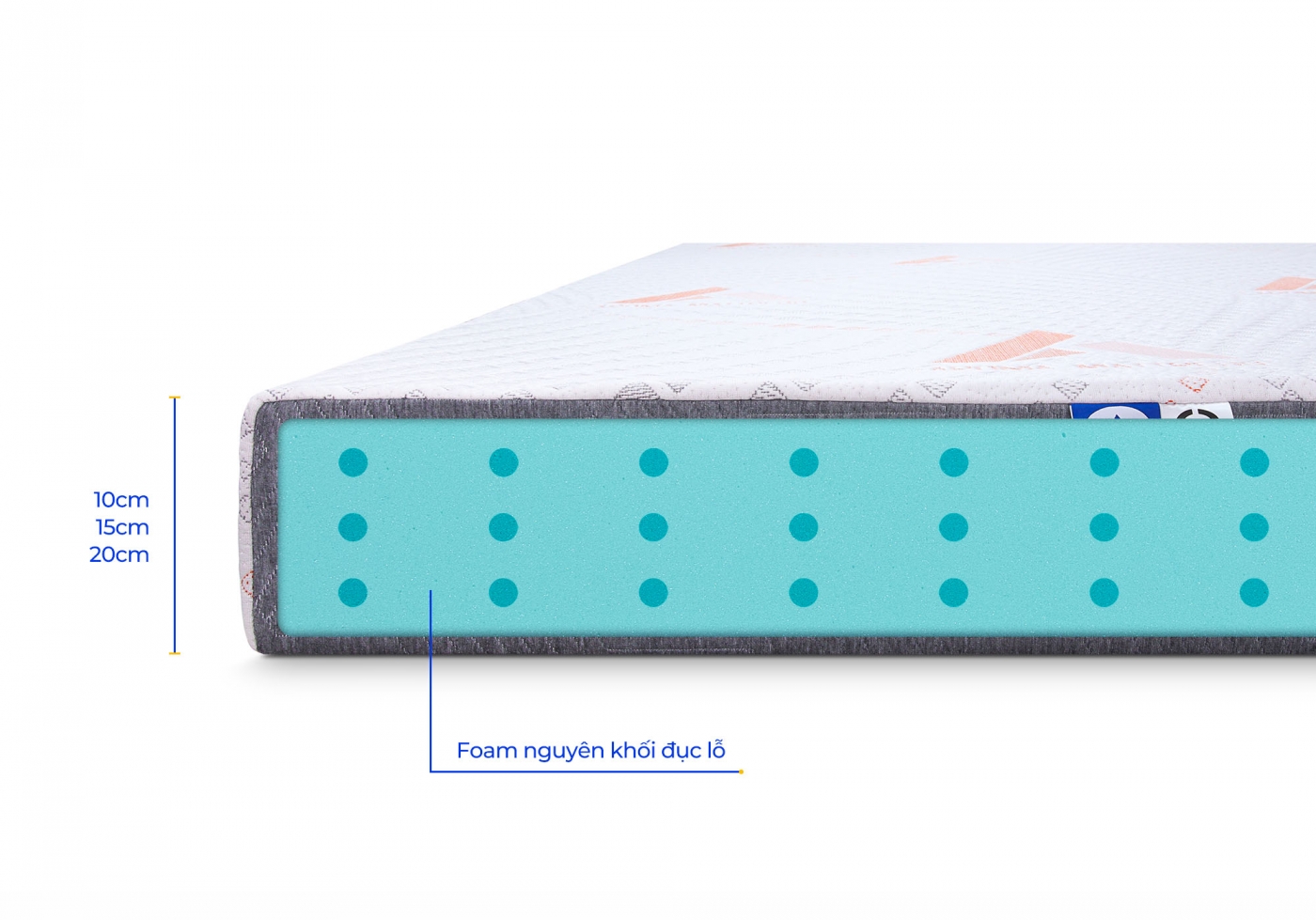Nệm foam dày 20cm giá rẻ