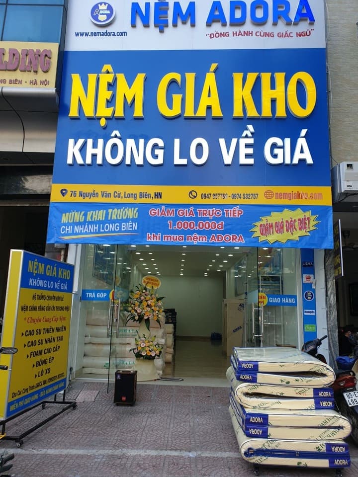 cửa hàng nệm giá kho Long Biên Hà Nội