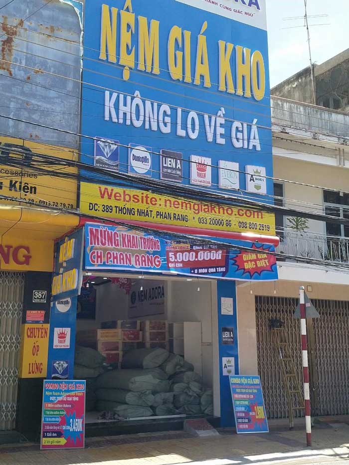 cửa hàng nệm giá kho Phan Rang