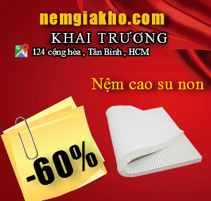 Nệm khuyến mãi 2018 - Mừng khai trương showroom 124 cộng hòa , Tân Bình , HCM