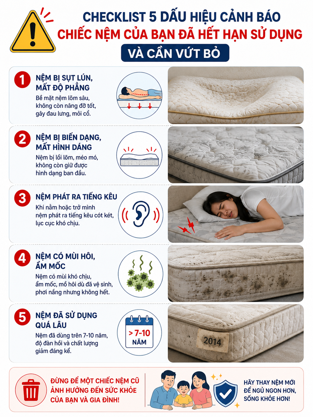 Tác Hại Khi Sử Dụng Nệm Kém Chất Lượng
