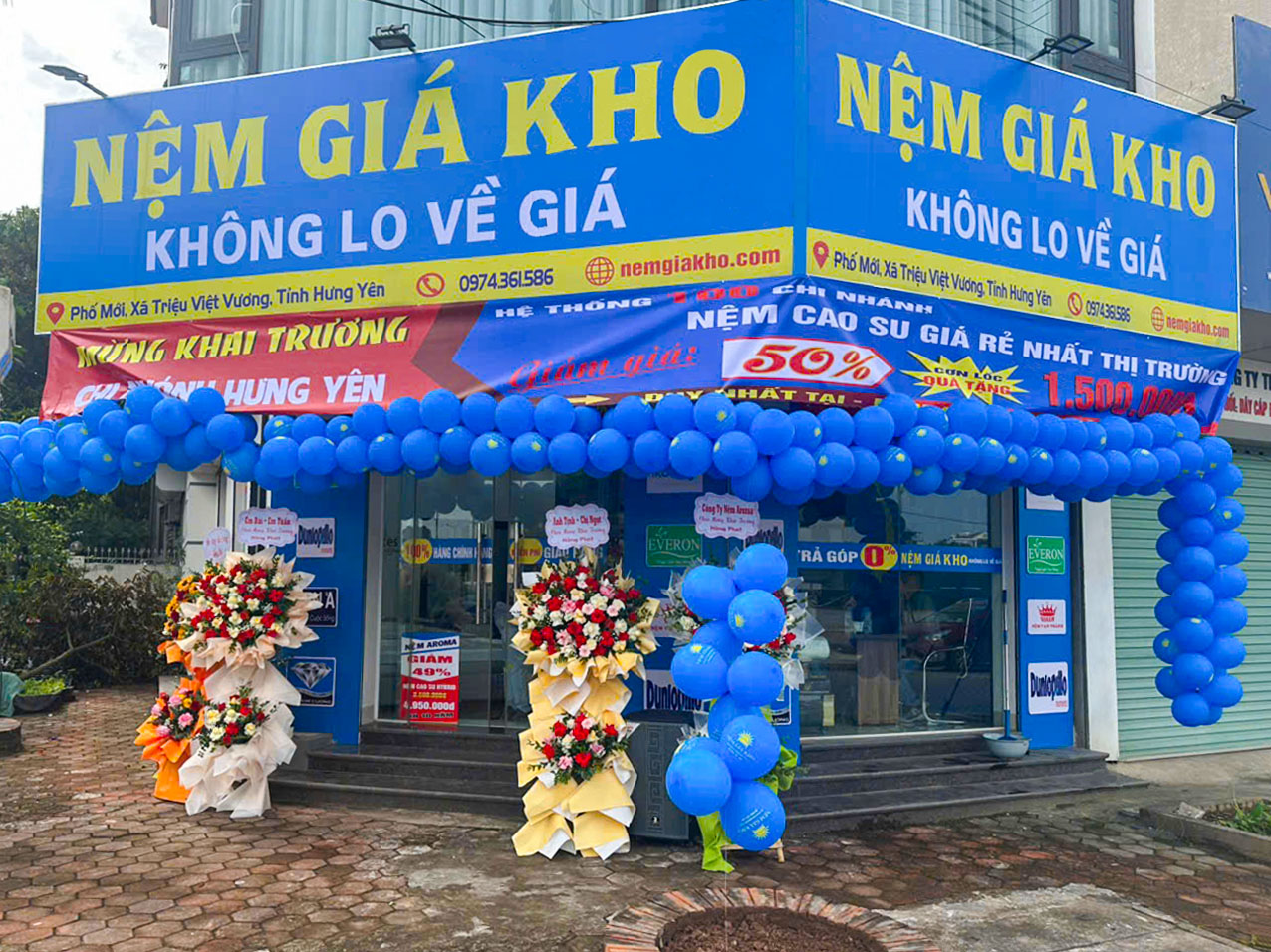 Tưng Bừng Khai Trương Nệm Giá Kho Phố Mới Hưng Yên