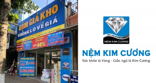 Cửa hàng nệm lò xo túi Kim Cương tại Tiền Giang