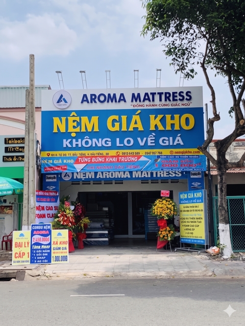Khai trương showrom Nệm Giá Kho Dầu Tiếng Bình Dương