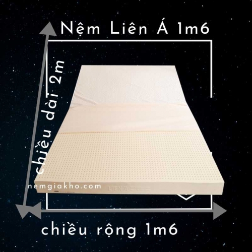 Nệm cao su Liên Á 1m6