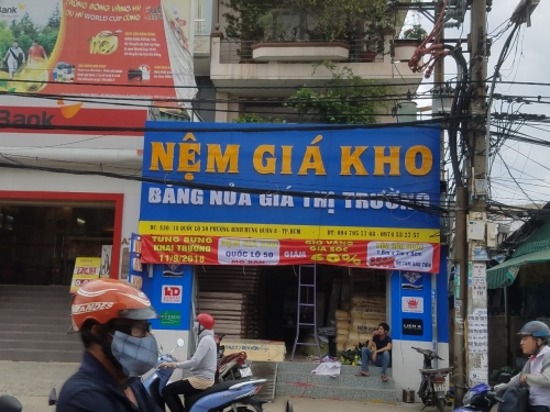 Cửa hàng nệm cao su ,lò xo , bông ép bình chánh