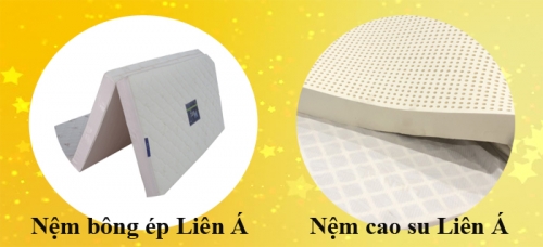 So sánh 2 dòng nệm cao su Liên Á và nệm bông ép Liên Á