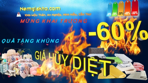 khuyến mãi nệm cao su Kim Cương Liên Á Vạn Thành tại Cần Thơ