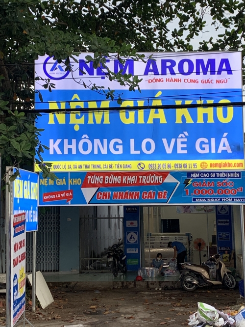 Khai trương showroom nệm giá kho Cái Bè Tiền Giang