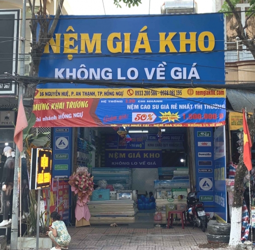 khai trương cửa hàng nệm giá kho tại thành phố Hồng Ngự
