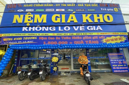 Khai Trương Showroom Nệm Giá Kho Tại Cà Mau - Khuyến Mãi Hấp Dẫn