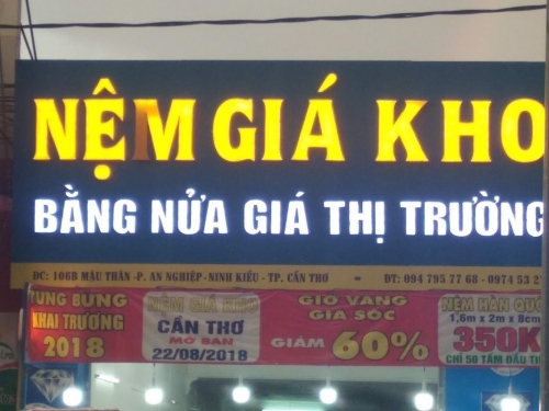 Hệ thống cửa hàng Nệm Giá Kho