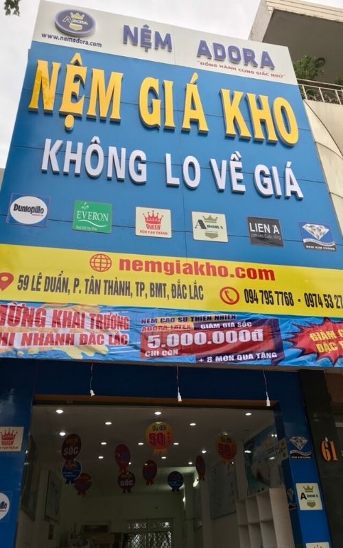 Cửa hàng đại lý nệm Liên Á Kim Cương Vạn Thành tại Buôn Ma Thuột