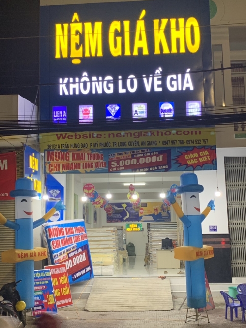Khai trương cửa hàng nệm giá kho tại Long Xuyên