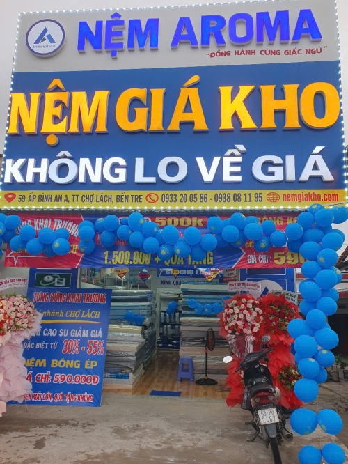 Tưng Bừng Khai Trương Cửa Hàng Nệm Giá Kho Chợ Lách, Bến Tre – Ưu Đãi Khủng, Quà Tặng Cực Chất!
