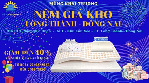Khai trương showroom nệm giá kho Long Thành Đồng Nai