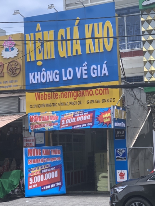 Cửa hàng bán nệm lò xo kim cương rạch giá kiên giang
