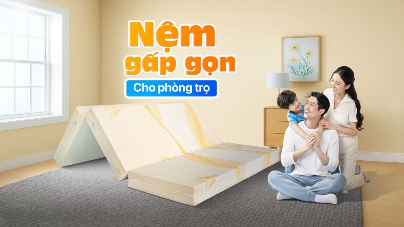 Bí Quyết Chọn Mua Nệm Gấp Gọn Cho Phòng Trọ Tiết Kiệm Không Gian Tối Đa 7 Bí Quyết Chọn Mua Nệm Gấp Gọn Cho Phòng Trọ Tiết Kiệm Không Gian Tối Đa