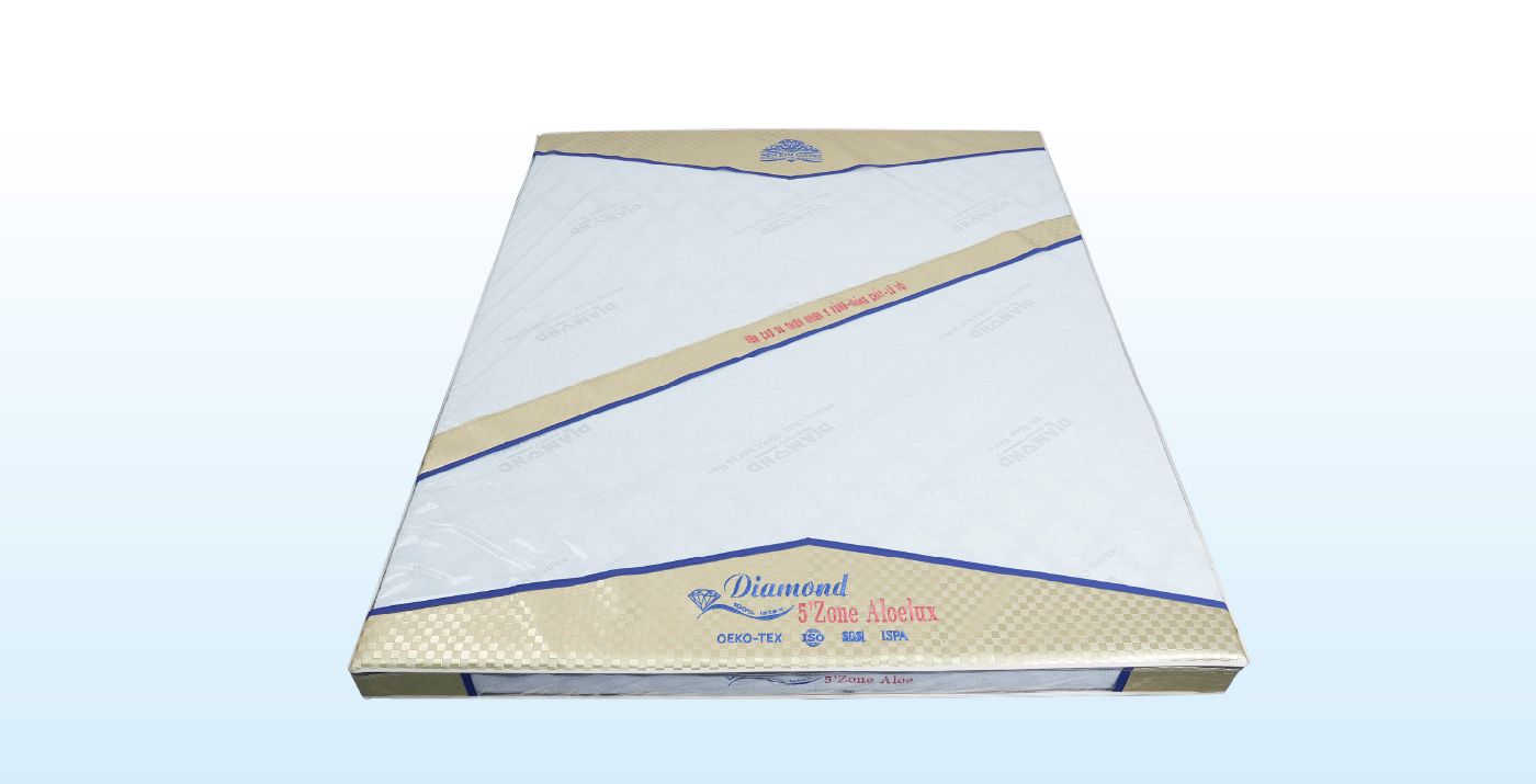 Nệm cao su thiên nhiên Kim Cương Cần Thơ 6 ALOELUX