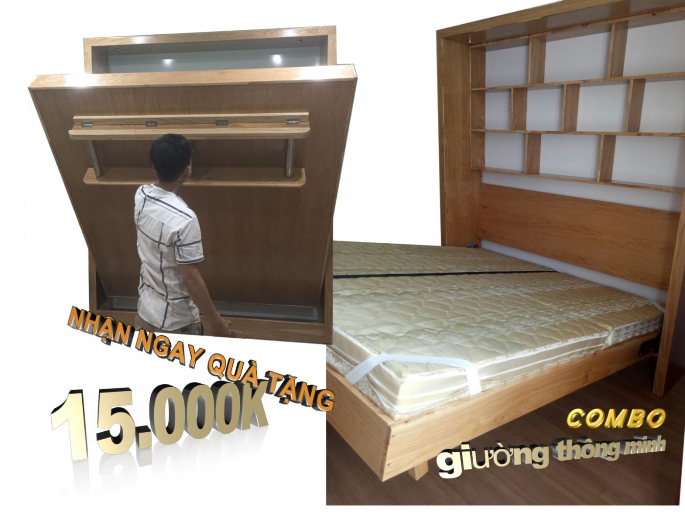 Combo Giường Nệm Nhiều Khuyến Mãi và Quà Tặng tại Nệm Giá Kho