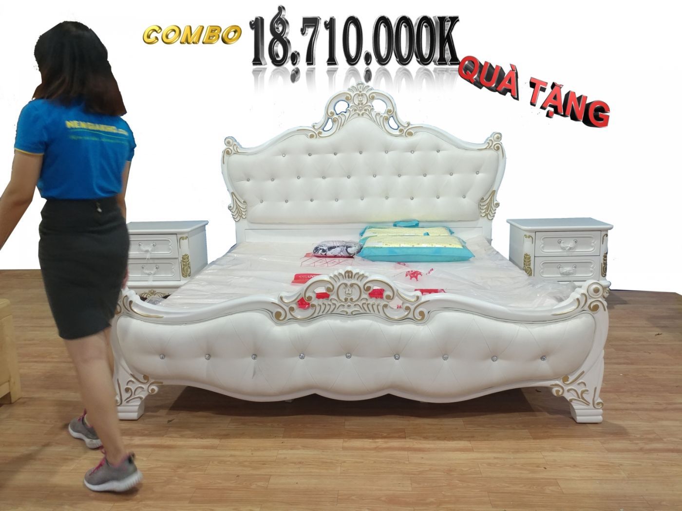 Combo Giường Nệm Nhiều Khuyến Mãi và Quà Tặng tại Nệm Giá Kho