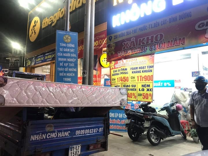 Cửa hàng đại lý nệm giá rẻ tại Bến Cát Bình Dương