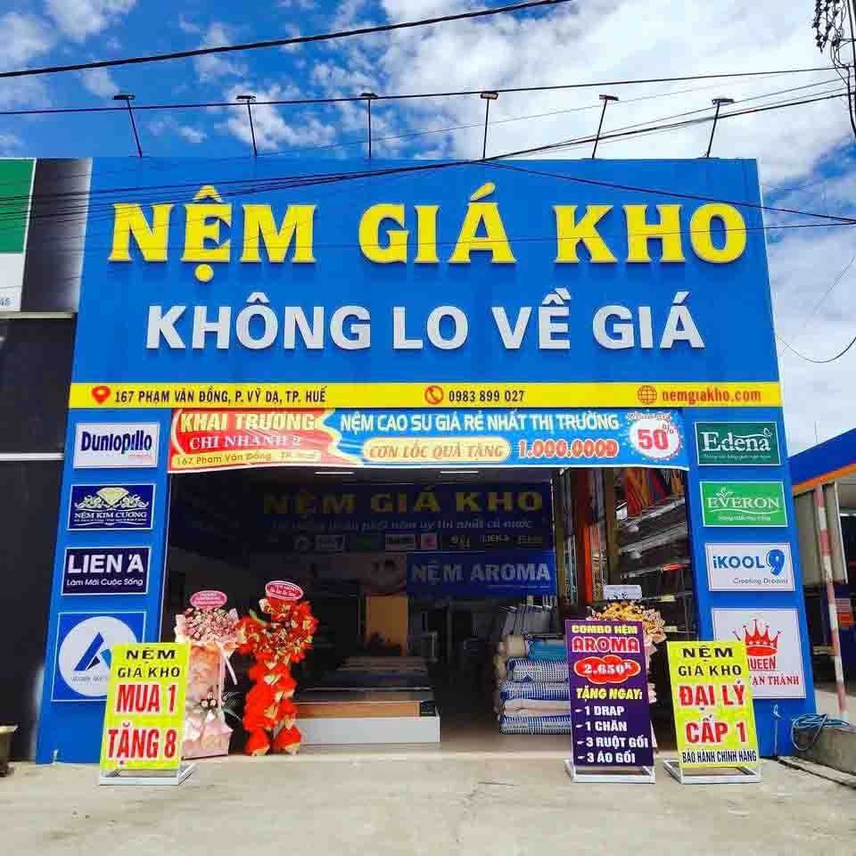Cửa hàng đại lý nệm giá rẻ tại Huế
