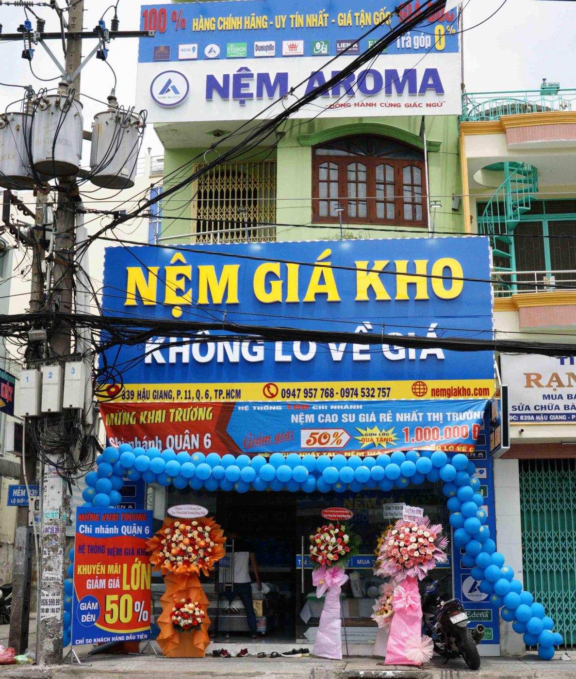 Cửa hàng nệm lò xo Liên Á tại quận 6