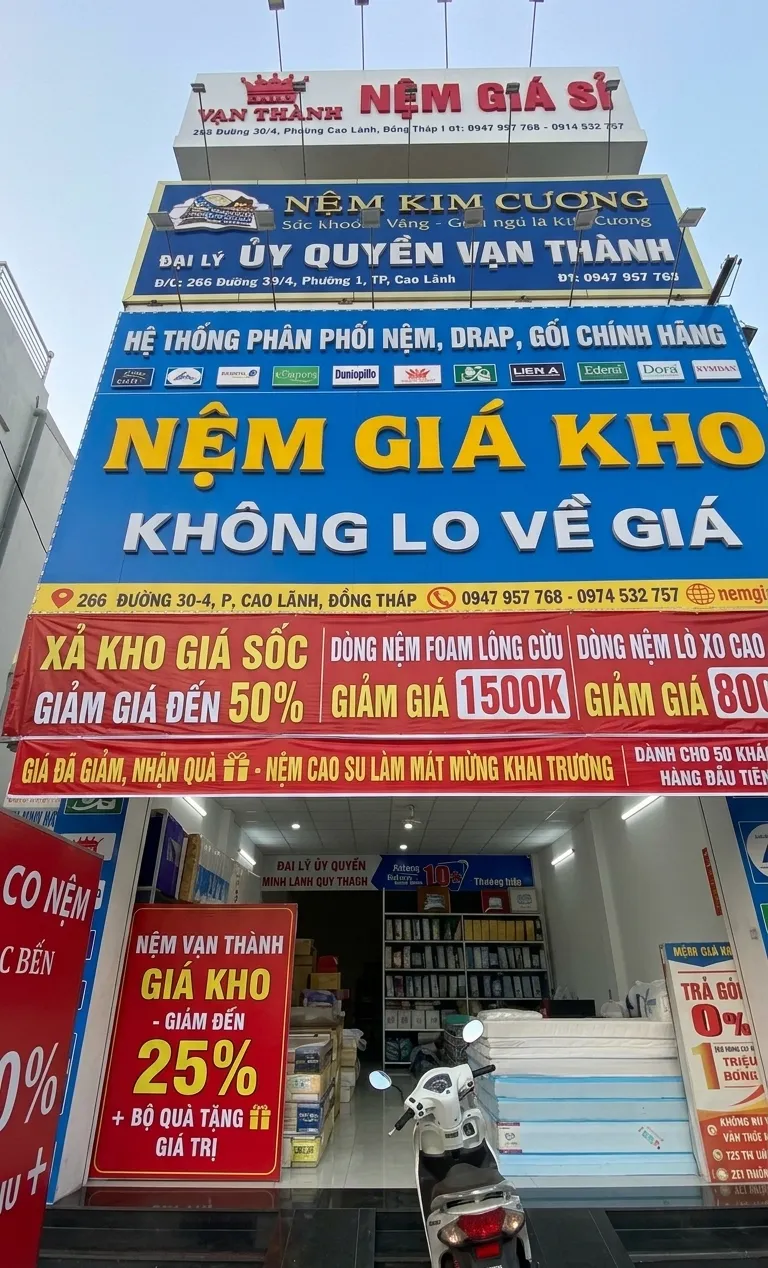 Cửa hàng nệm Vạn Thành Cao Lãnh 2 Cửa hàng nệm Vạn Thành Cao Lãnh