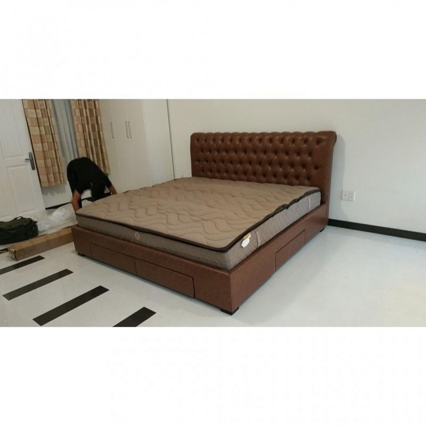Giường bọc da hộc kéo G04 6 Giường bọc da hộc kéo G04