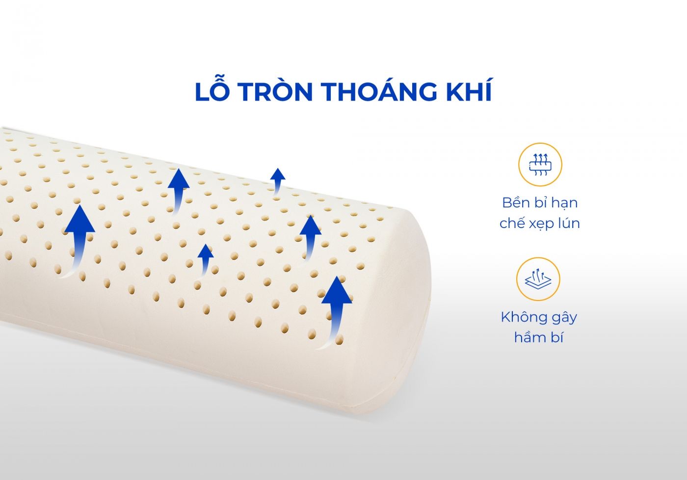 Gối ôm cao su Bolster Vạn Thành 6 Gối ôm cao su Bolster Vạn Thành