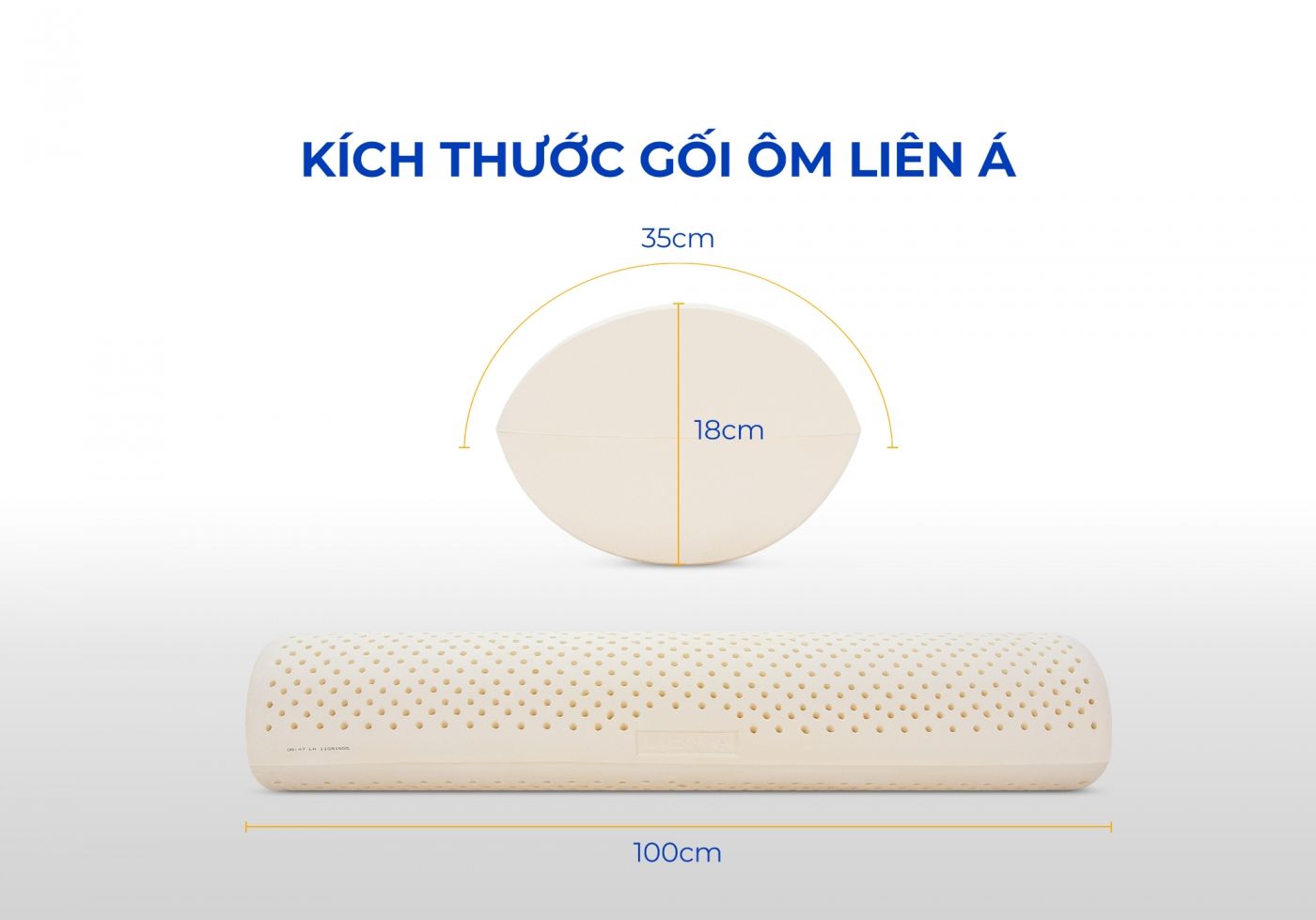 Gối ôm cao su Liên Á 3 Gối ôm cao su Liên Á