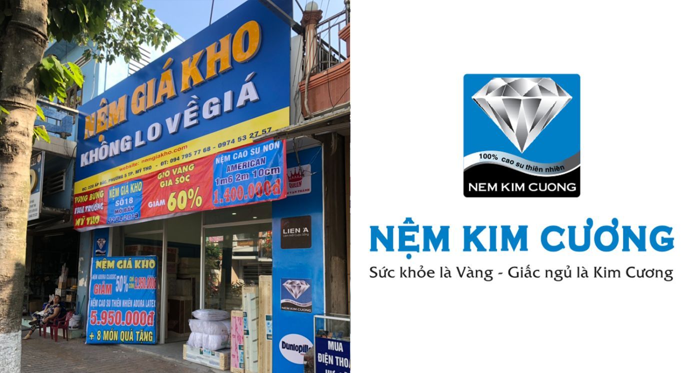 Cửa hàng nệm lò xo túi Kim Cương tại Tiền Giang 7 cửa hàng nệm Tiền Giang