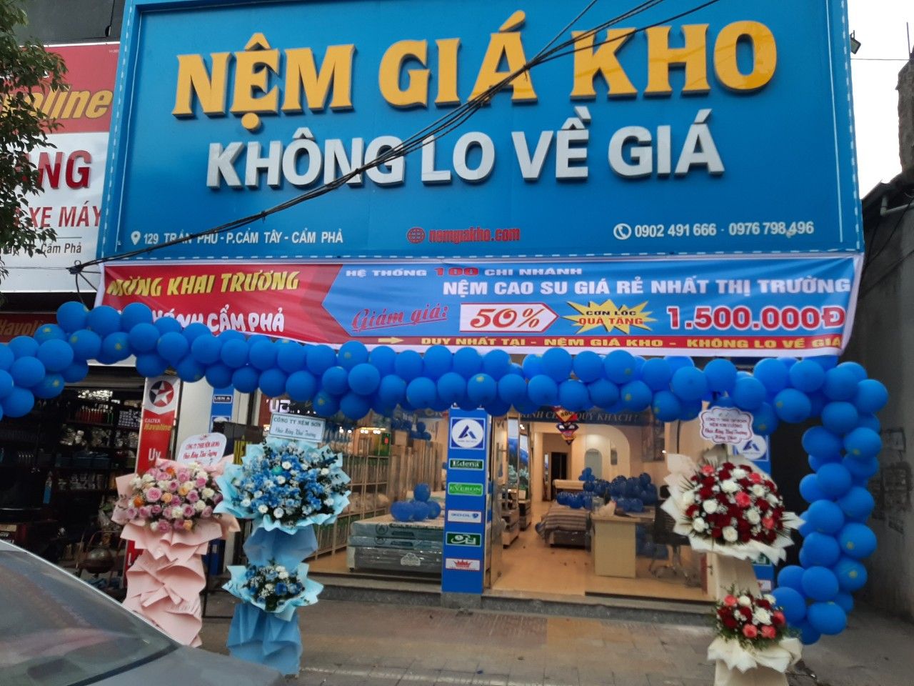 Khai trương cửa hàng nệm giá kho tại Cẩm Tây Cẩm Phả Quảng Ninh 5 Khai trương cửa hàng nệm giá kho tại Cẩm Tây Cẩm Phả Quảng Ninh