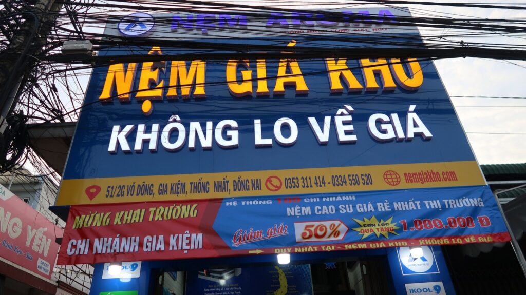 Khai trương cửa hàng nệm giá kho tại Gia Kiệm Đồng Nai