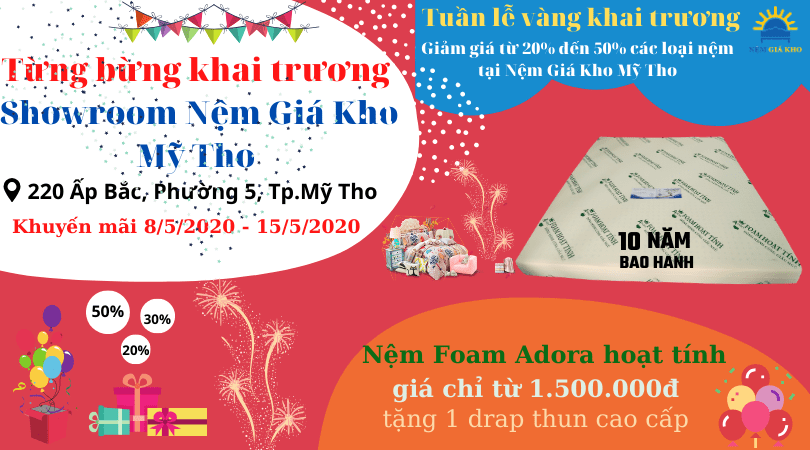 Khai trương mở rộng cửa hàng Nệm Giá Kho tại Mỹ Tho 8 Khai trương mở rộng cửa hàng Nệm Giá Kho tại Mỹ Tho