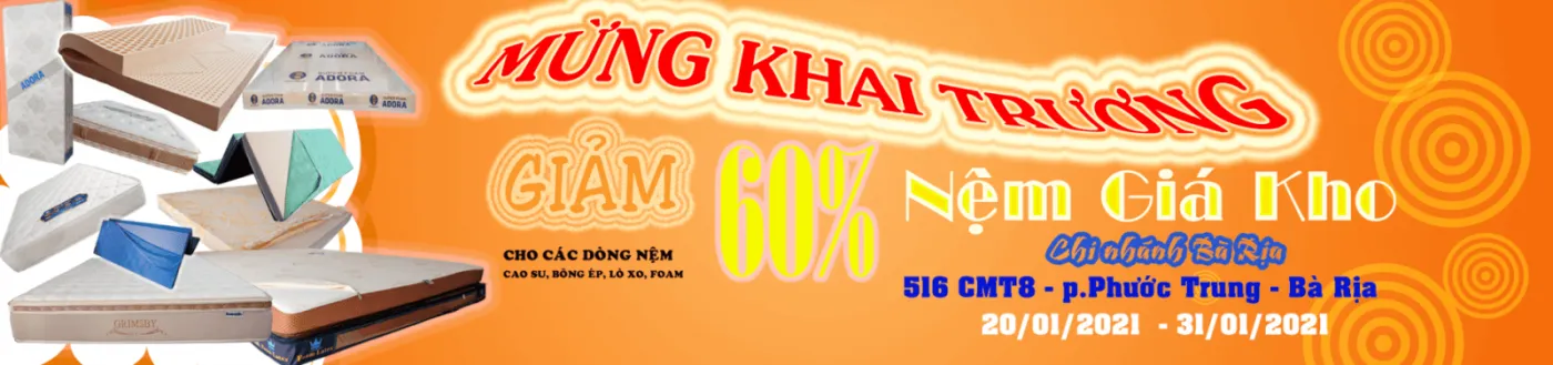 Khai trương cửa hàng nệm giá kho Bà Rịa 7 Khai trương cửa hàng nệm giá kho Bà Rịa