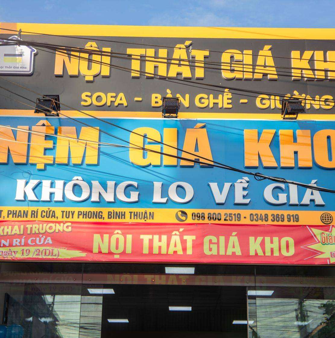 Khai trương showroom nệm giá kho tại Phan Rí Bình Thuận