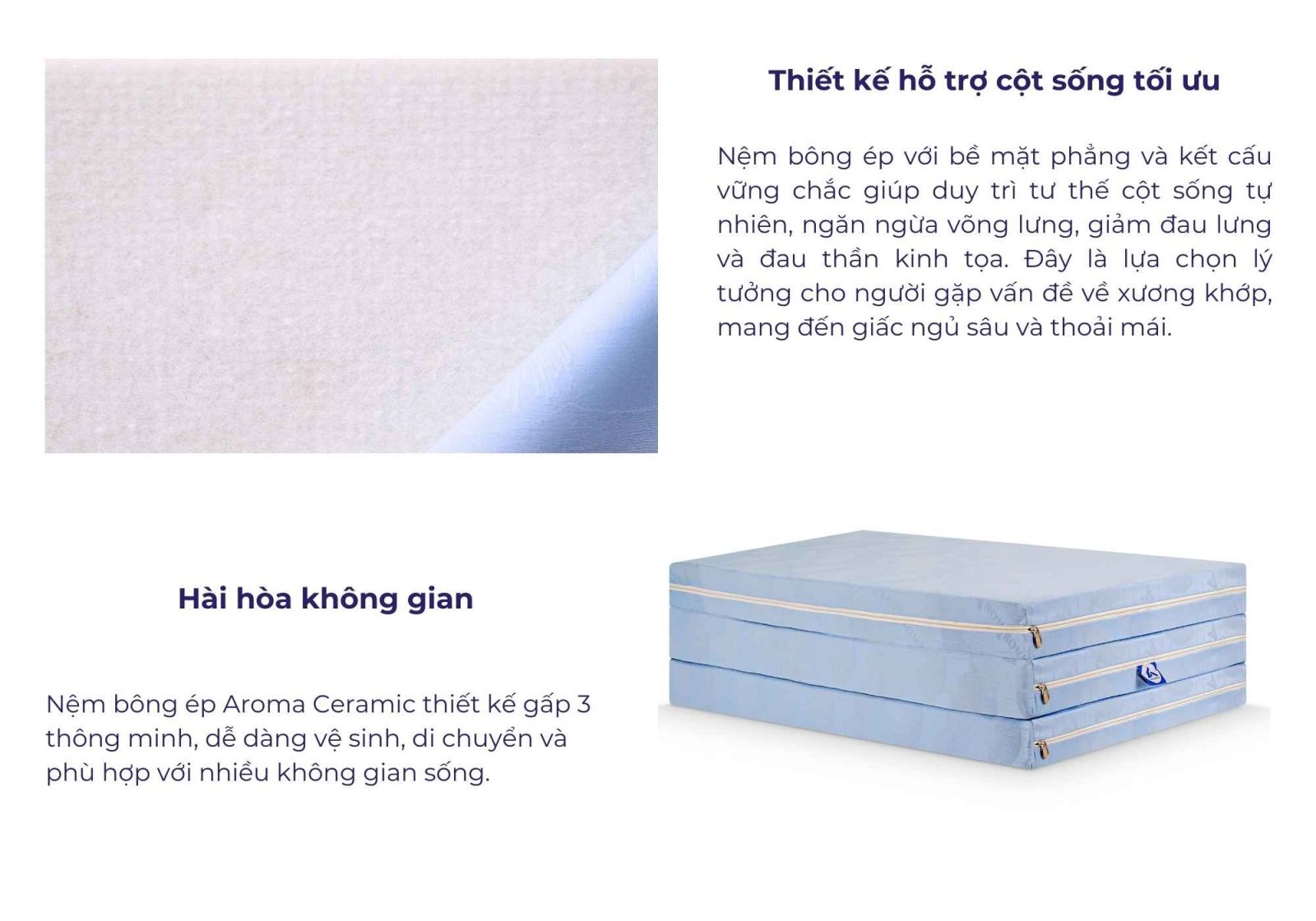 Nệm bông ép Aroma Ceramic 15 Nệm bông ép Aroma Ceramic