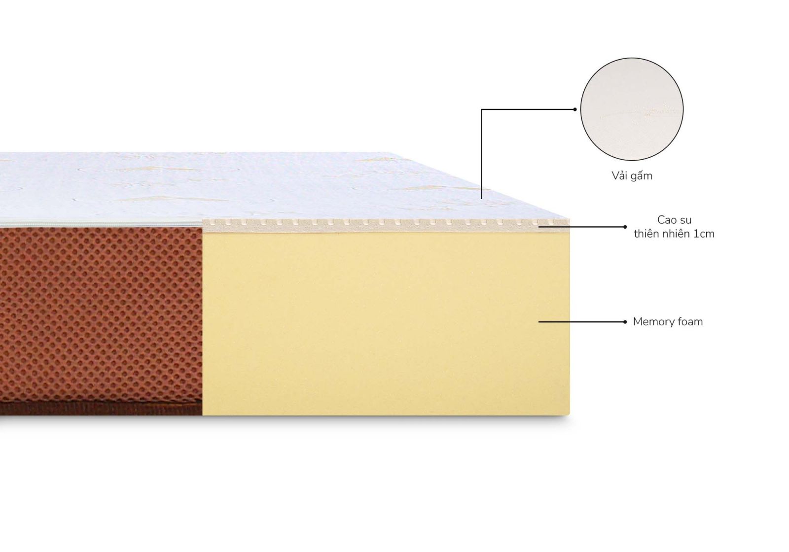 Nệm Aroma Foam Latex 14 Nệm cao su Aroma Foam Latex (tên cũ Adora)