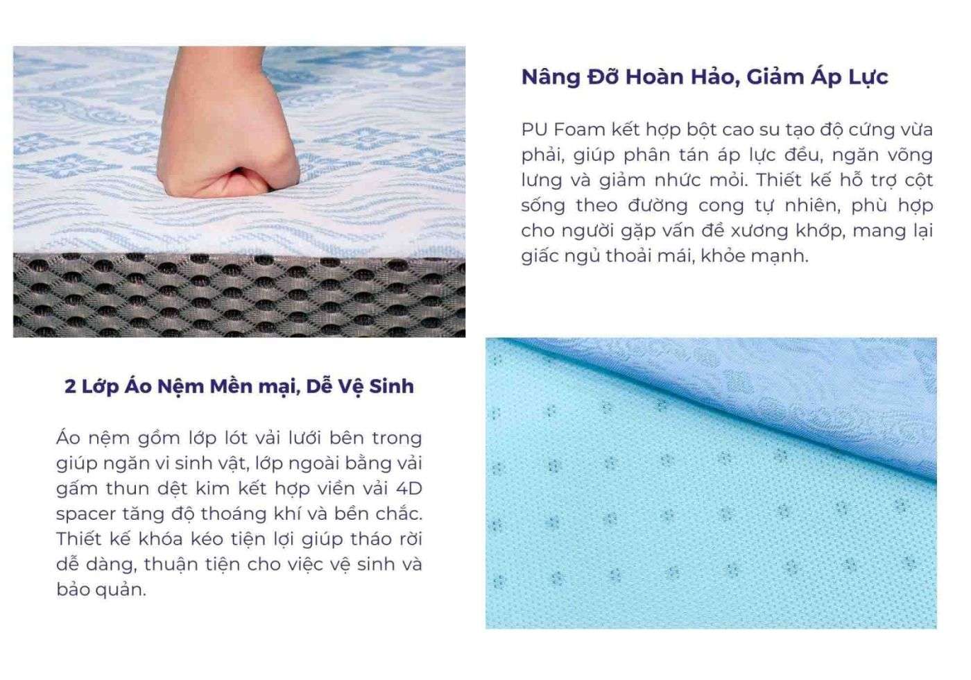 Nệm Foam Aroma Luxury 15 Nệm Foam Aroma Luxury (tên cũ Adora)