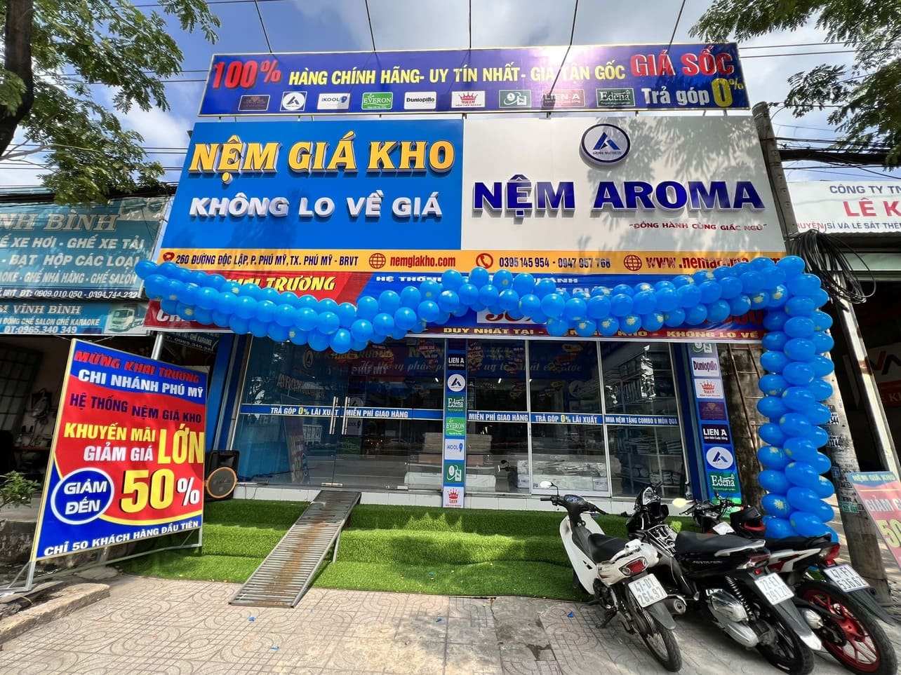 Khai trương nệm giá kho chi nhanh 2 tại thị xã Phú Mỹ 7 Khai trương nệm giá kho chi nhanh 2 tại thị xã Phú Mỹ