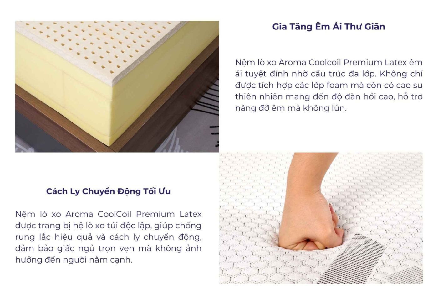 Nệm lò xo Aroma Cool Coil Premium Latex 13 Nệm lò xo Aroma Cool Coil Premium Latex