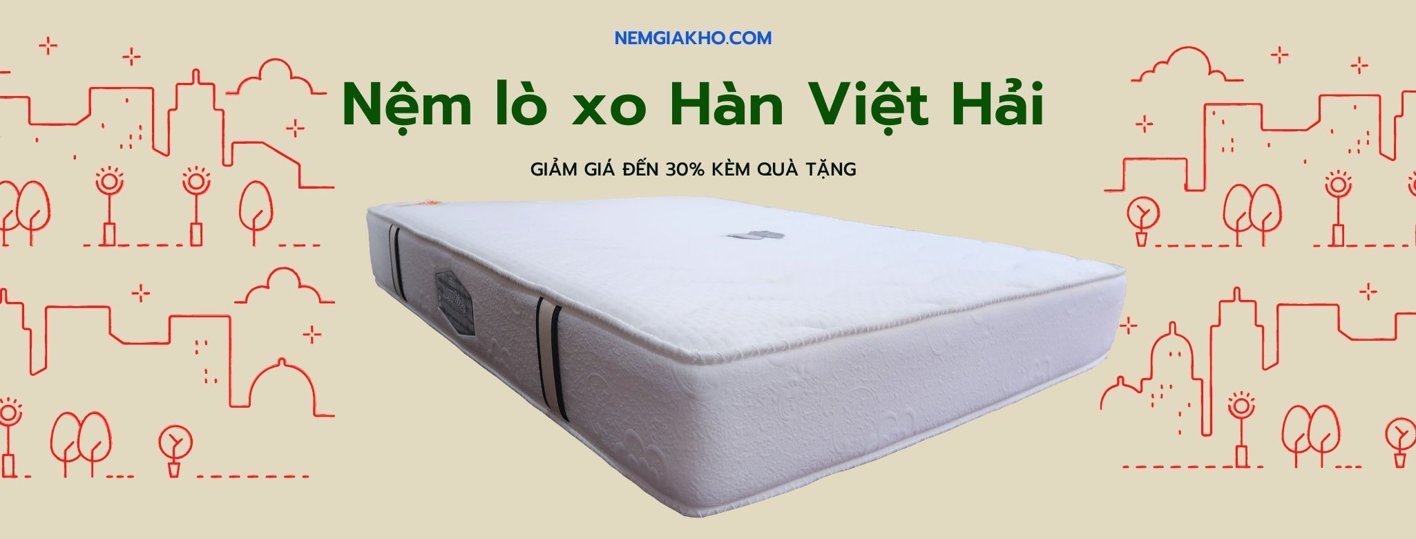 tổng hợp các loại nệm giá rẻ phù hợp cho sinh viên 21 Nệm lò xo Hàn Việt Hải